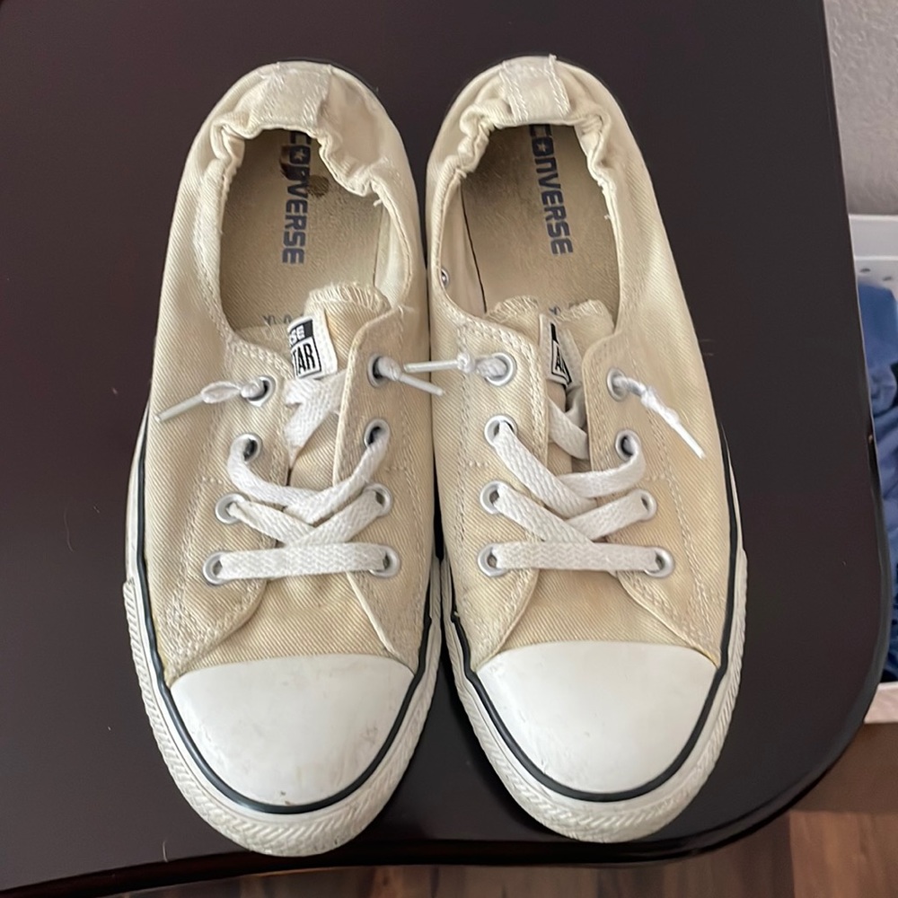 Converse very loved tan chucks size 10